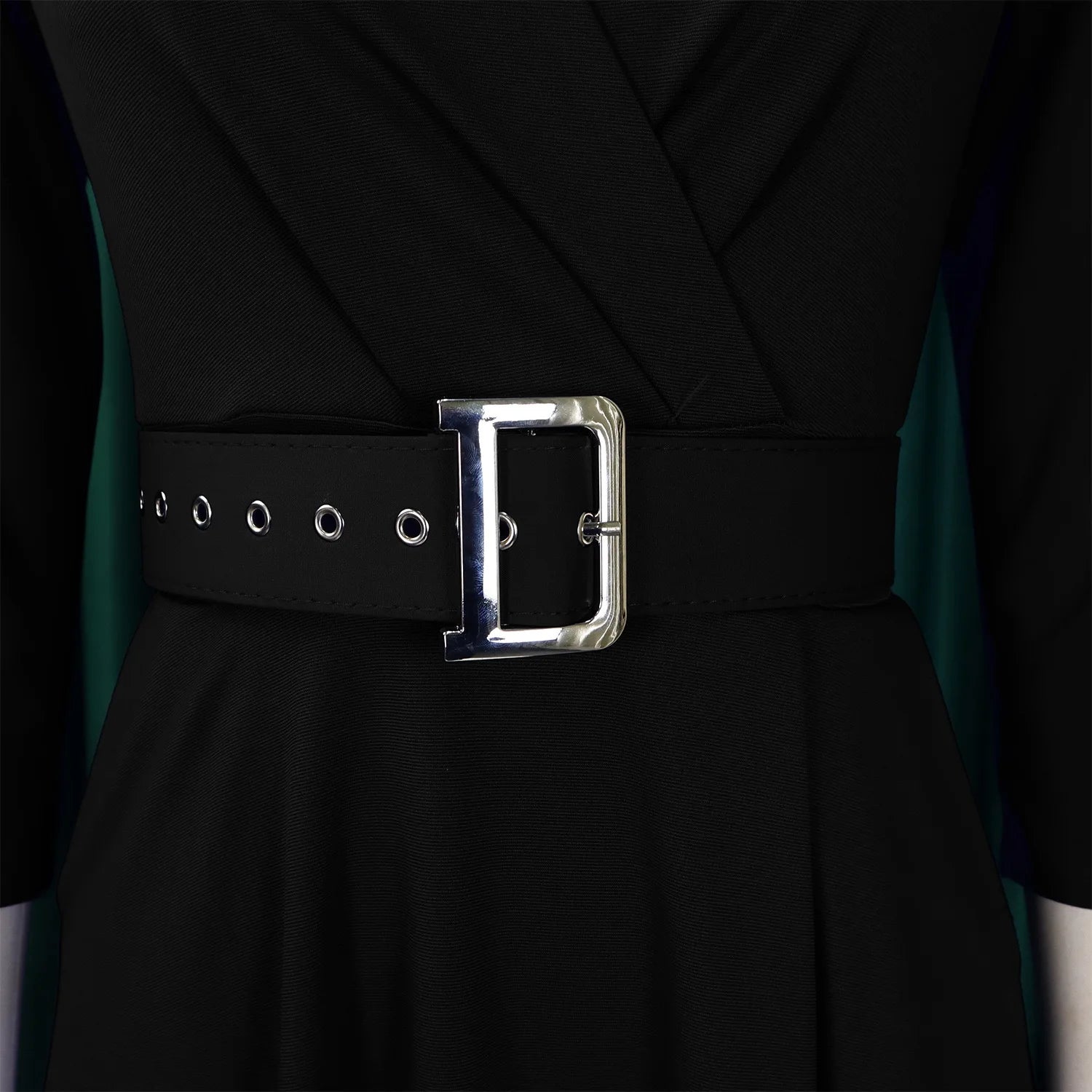 Fashion Office Dresses for Women Turn Down Collar V Neck Belt Waisted Pleated Mid Calf Elegant African Business Work Dress Cloth